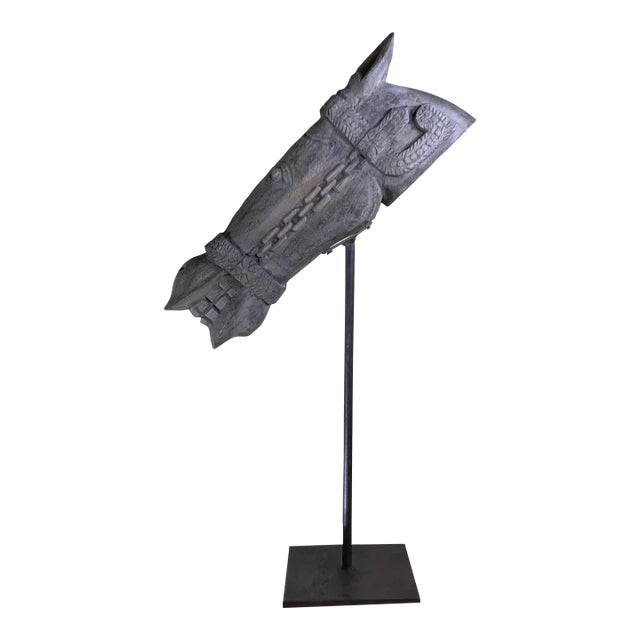 Magnificent Antique Indian Wood Horse Head Sculpture For Sale