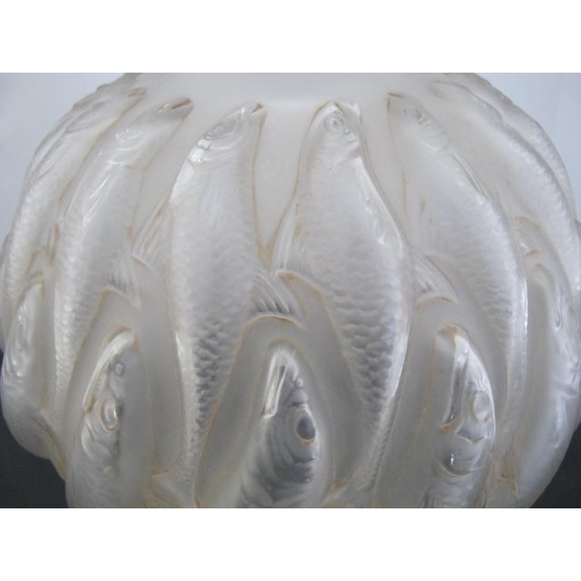 Rene Lalique France Marisa Fish Smoky Sepia Tone Art Deco Glass 9 1/2" Vase For Sale - Image 9 of 17