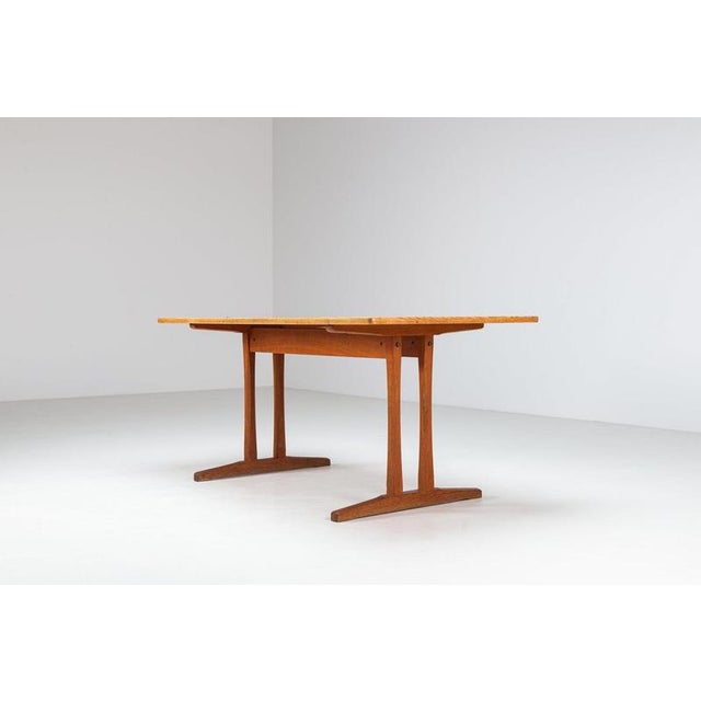 Brown C18 Shaker Dining Table in Oak attributed to Børge Mogensen for FDB, Denmark, 1947 For Sale - Image 8 of 16
