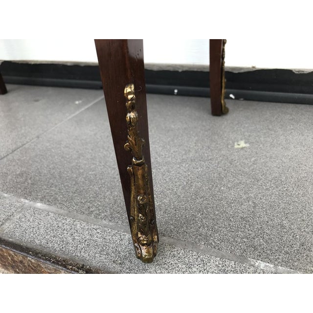 Walnut Table with Brass Applications, 1970s For Sale - Image 11 of 18