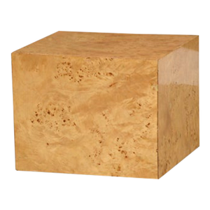 1960s Burl Cube End Table by Milo Baughman