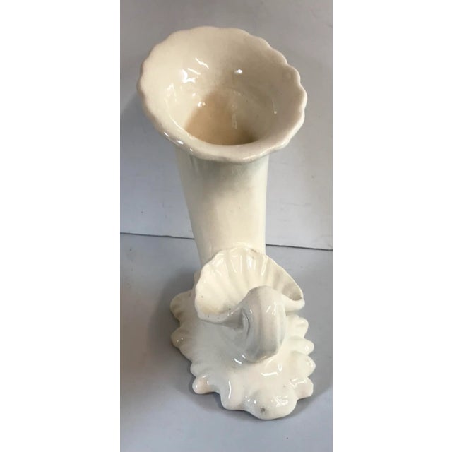 Mid 20th Century Vintage Cornucopia and Shell Shaped Ceramic Planter Vase For Sale - Image 5 of 8