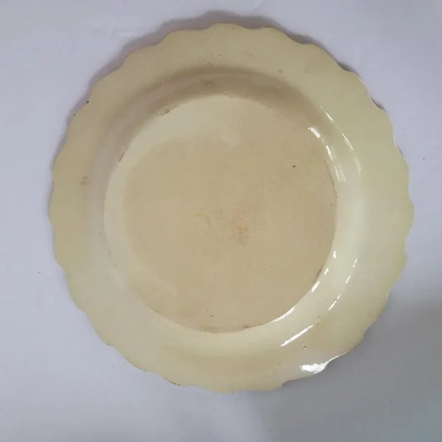 18th C Creamware Black Transfer Pheasant Bird 10" Plate by Sadler & Green For Sale - Image 4 of 6