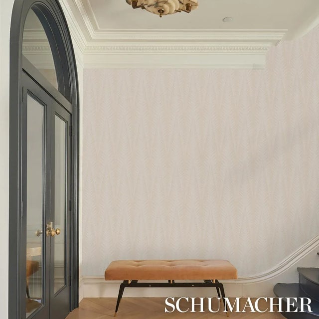 Schumacher Sample - Schumacher x Neisha Crosland Zebra Wallpaper in Stone White For Sale - Image 4 of 5