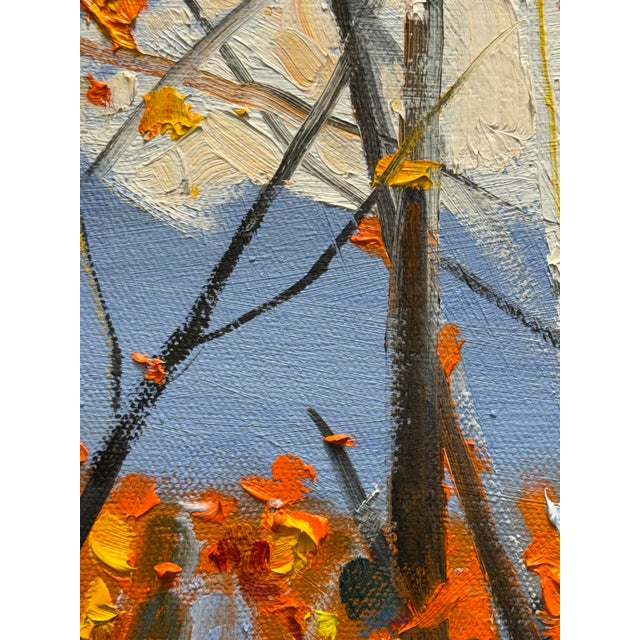 2020s Autumn Reflection Impressionist Oil Painting For Sale - Image 5 of 8