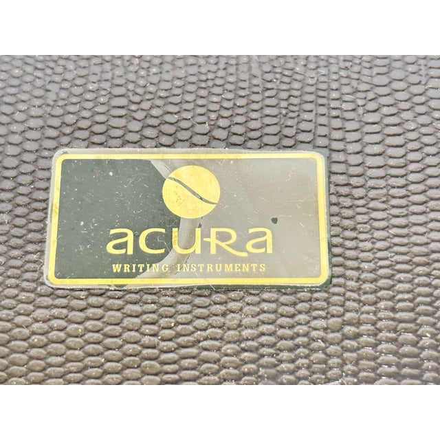Dragon Motif Fountain Pen, Gold Overlay on Black, Acura, Mint in Box Circa 1990 For Sale In Palm Springs - Image 6 of 18