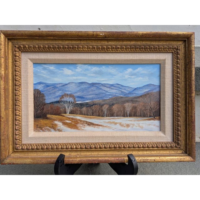 Original oil painting on board by Vermont artist Arthur Jones, known for his evocative portrayals of New England...