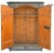 19th Century Folk Art Painted Wardrobe in Fir, 1808 For Sale - Image 5 of 18