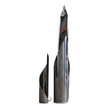 Space Age Flame Lamps, 1970s, Set of 2 For Sale