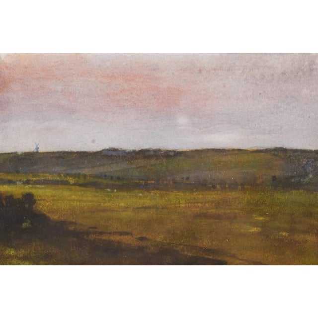 Anonymous, Pre-Raphaelite Landscape, 1890s, Watercolor, Framed For Sale - Image 6 of 11
