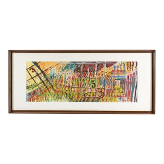 “The World I Live In” Abstract Gouache Painting by Red S. For Sale