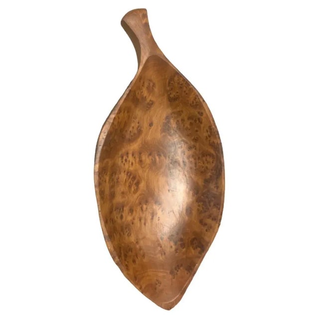The wooden fish dish that A handmade dish made from the root of the Moroccan juniper tree is a kind of perennial tree in...