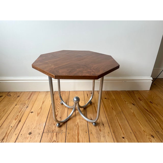 Vintage Bauhaus Octagonal Side Table, 1920s For Sale - Image 10 of 18
