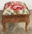 Brown Vintage Wicker Stool With Floral Needlepoint For Sale - Image 8 of 10