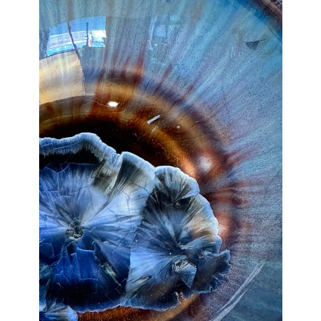 Modern Ceramic Tray With "Burst" Reactive Glaze For Sale - Image 3 of 4