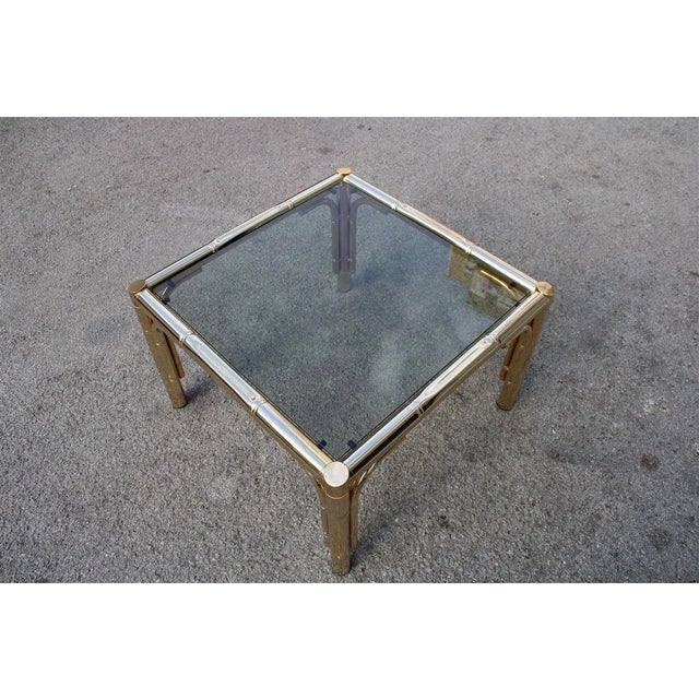 Italian Square 24K Gold Coffee Table, 1970s For Sale - Image 6 of 10