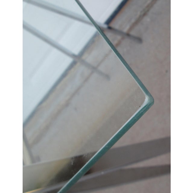 Mid 20th Century Chrome and Glass Sawhorse Desk For Sale - Image 16 of 18