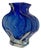 Blue Vase with Engraving by Ingrid Glas, 1960s For Sale