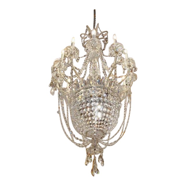 19th Century Swarvoski Crystal Chandelier For Sale