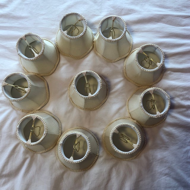 Late 20th Century Silk Chandelier Shades Set Of 10 Chairish