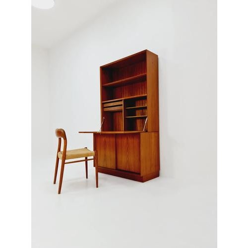 Vintage Danish Teak Bookshelf with Desk by Svend Aage Rasmusen, 1960s For Sale - Image 11 of 11