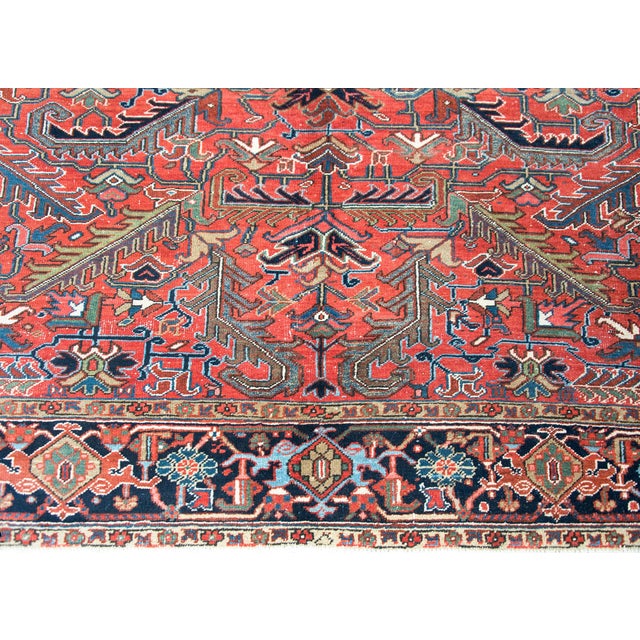 Early 20th Century Persian Heriz Rug For Sale - Image 13 of 15