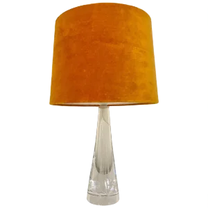 Mid-Century Crystal Glass Table Lamp by Vicke Lindstrand for Kosta, Sweden
