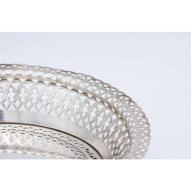 Silver Fruit Bowl with Rack For Sale - Image 3 of 4