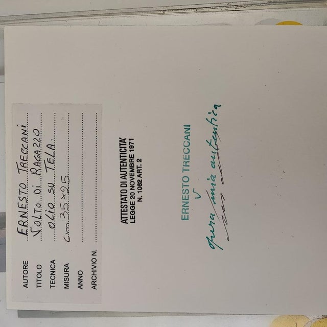 Ernesto Treccani, Untitled, Oil on Canvas, Framed For Sale - Image 11 of 12