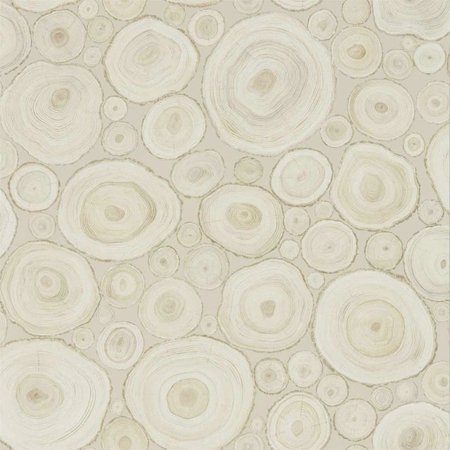 Sanderson Alnwick Logs Wallpaper in Birch For Sale