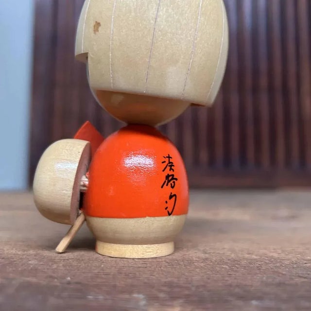 Wood Vintage Kokeshi by Ishida Waichi, Japan, 1970s For Sale - Image 7 of 9