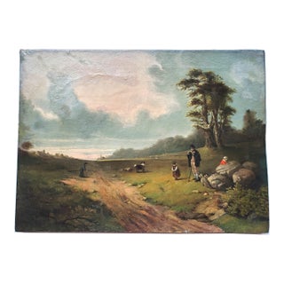 Original Mid 19th Century English Landscape Painting - Unsigned For Sale