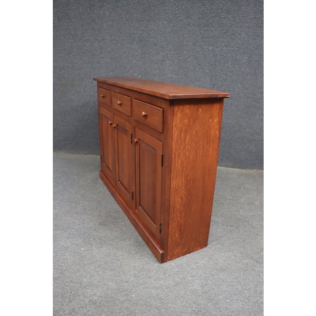 Wood Hunt Country Furniture Brandywine Hall Quarter Sawn Oak Buffet For Sale - Image 7 of 18