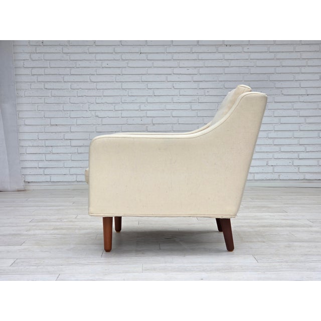 Vintage Danish Lounge Chair in Wool and Teak, 1970s For Sale - Image 13 of 18