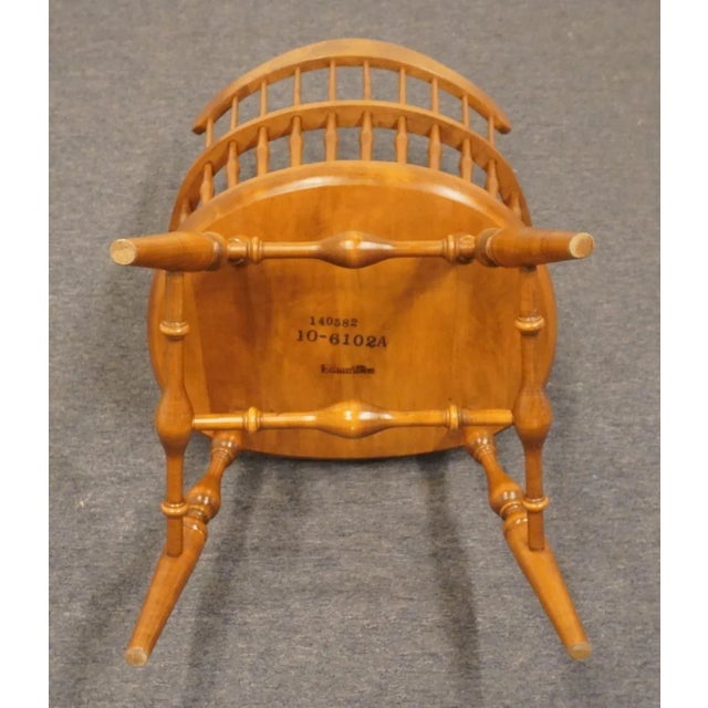 Ethan Allen Heirloom Nutmeg Maple Comb Back Dining Arm Chair 10-6102a For Sale - Image 9 of 10