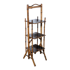 Aesthetic Movement Three-Tier Bamboo Buttler's Table