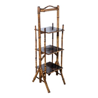 Aesthetic Movement Three-Tier Bamboo Etagere Whatnot For Sale