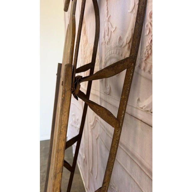 Antique American Wooden Sled With Original Red Graphics For Sale - Image 9 of 18