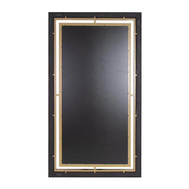 Kenneth Ludwig Chicago Bertoia Oversized Mirror in a Wooden and Metal Frame For Sale - Image 4 of 11