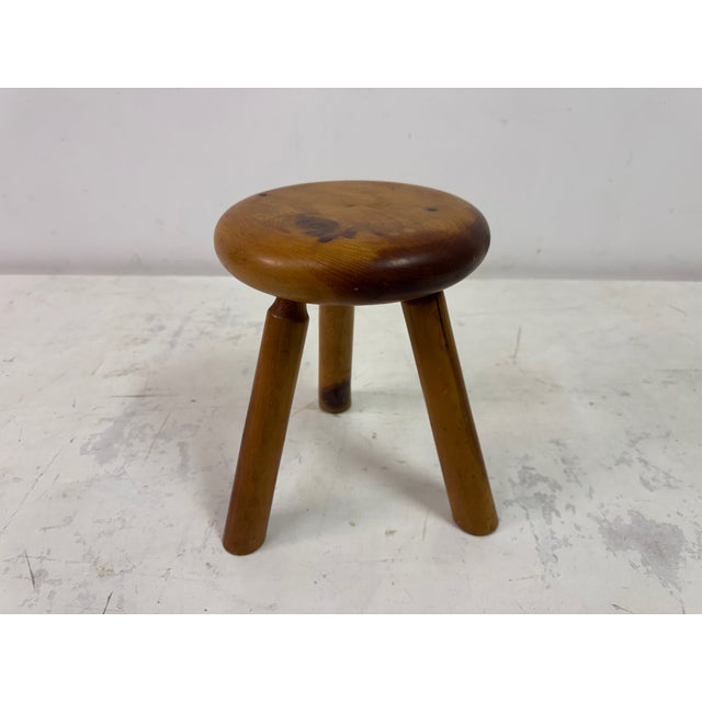 Dutch Pine Stool, 1960s For Sale - Image 3 of 8