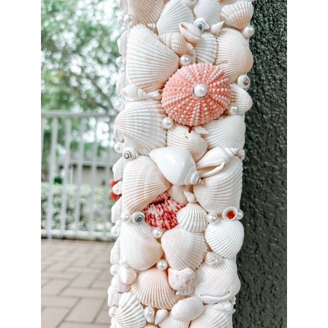 Seashell Mirror 25x30” Shell Mirror, Coastal Luxury Wall Art, Wall Mirror For Sale In Orlando - Image 6 of 7