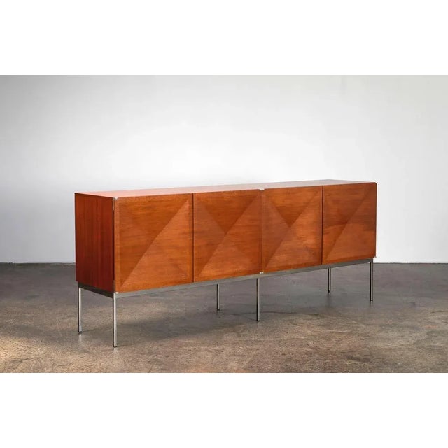 Mid-Century Modern Pointe De Diamant Sideboard by Antoine Philippon & Jacqueline Lecoq for Behr, 1960s For Sale - Image 3 of 11
