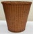 Mid 20th Century Vintage Woven Wicker Wastebasket For Sale - Image 5 of 11