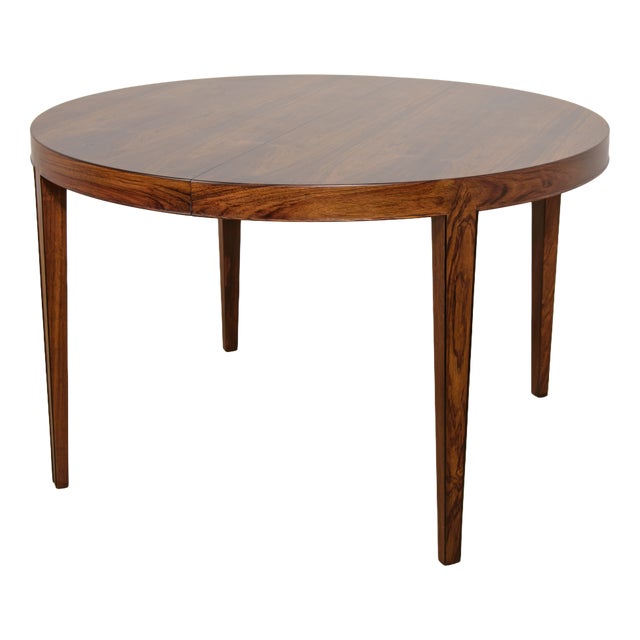 Mid-Century Modern Extendable Dining Table in Rosewood by Severin Hansen for Haslev Møbelsnedkeri, Denmark, 1960s For Sale