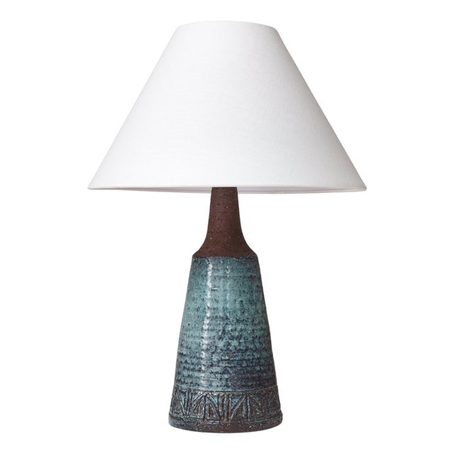 Scandinavian Modern Brutalist Stoneware Table Lamp from Sejer, Denmark, 1960s For Sale