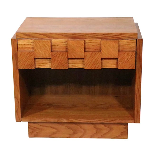 Mid 20th Century Pair Brutalist Staccato Night Table by the Lane Furniture Company C1960/70's For Sale - Image 5 of 18