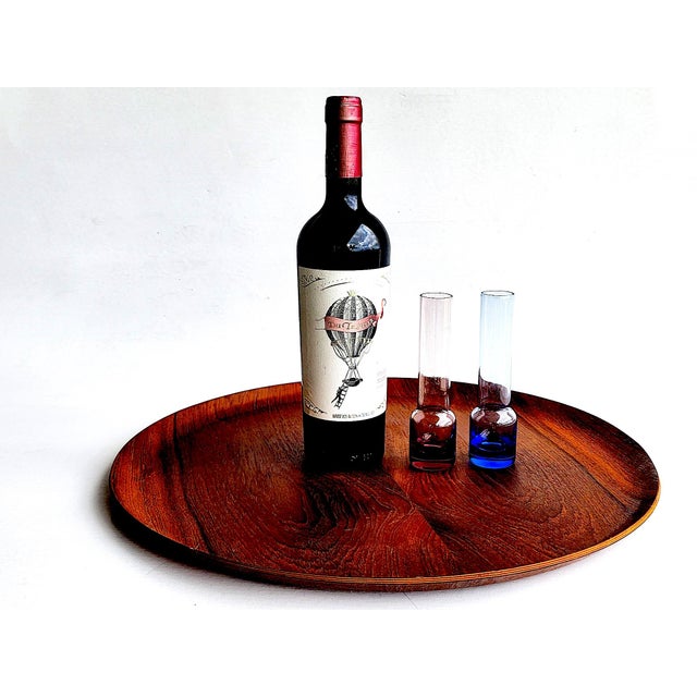 Mid 20th Century Large Teak Bentwood Tray, Made in Sweden For Sale In Miami - Image 6 of 11