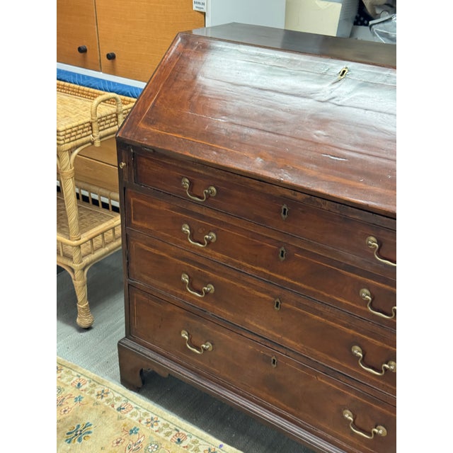 English Walnut Wood Secretary, Antique For Sale In San Francisco - Image 6 of 12