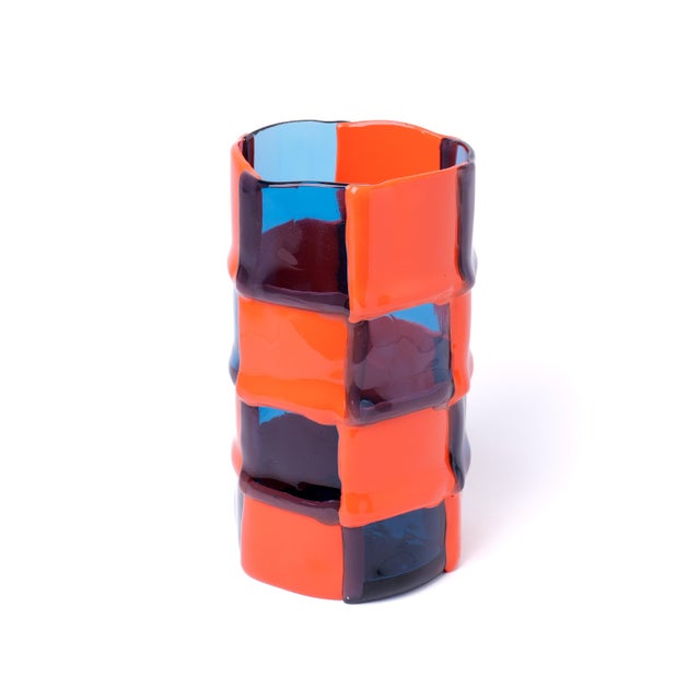 Bamboo Vase in Clear Light Blue by Enzo Mari for Corsi Design Factory For Sale - Image 4 of 4