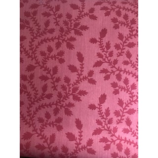 Colefax and Fowler Raspberry Leaf Wallpaper - 2 Rolls For Sale